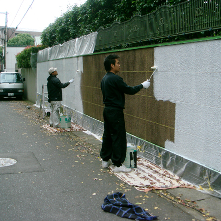 塀塗装工事000118812